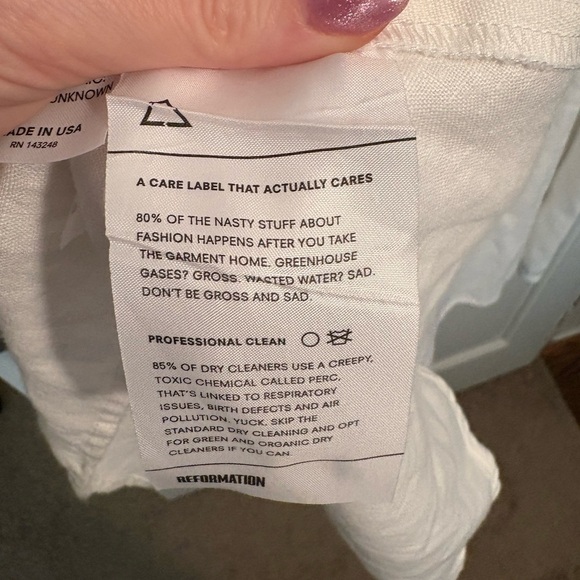 Reformation White ‘Canon’ Dress ASO Meghan Markle - Picture 14 of 15